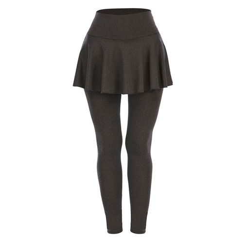 High-waisted outdoor morning jogging golf dance seamless yoga skirt pants women's sports hip lifting fitness pants skirt women's wholesale