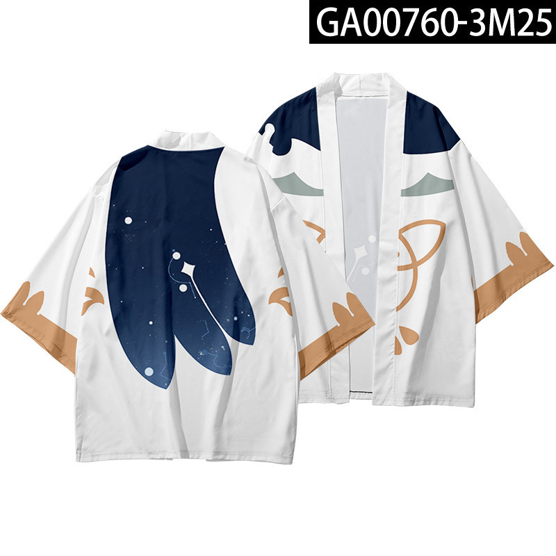 2024 verano anime cosplay dios original Genshin capa Riyue Keli cardigan kimono capa image 19