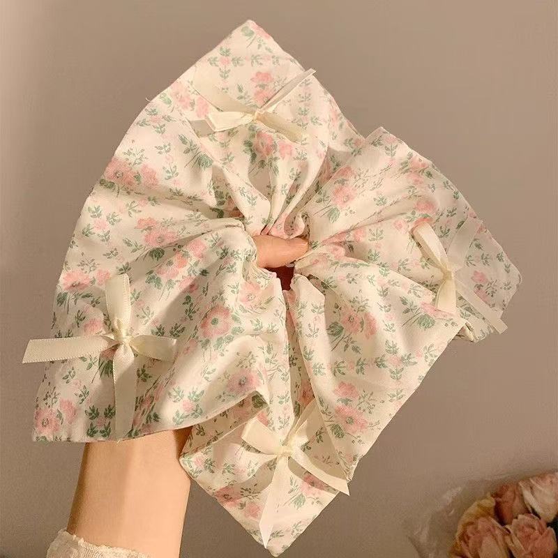 5679 사각 스카프숲 꽃 네모퉁이 리본 (22cm)