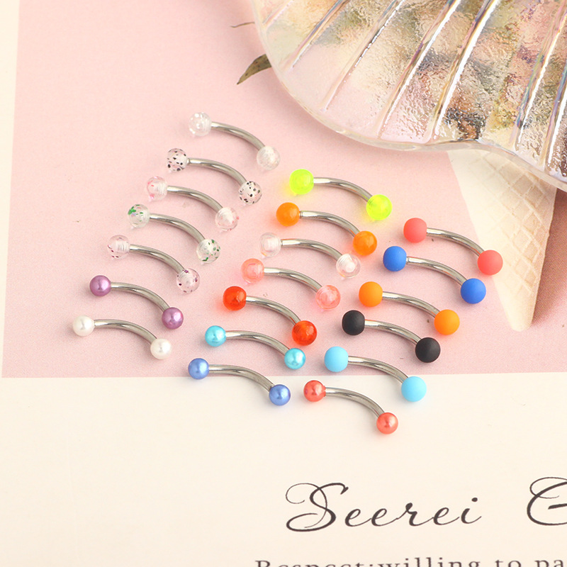 Labret piercing jewelry detail image