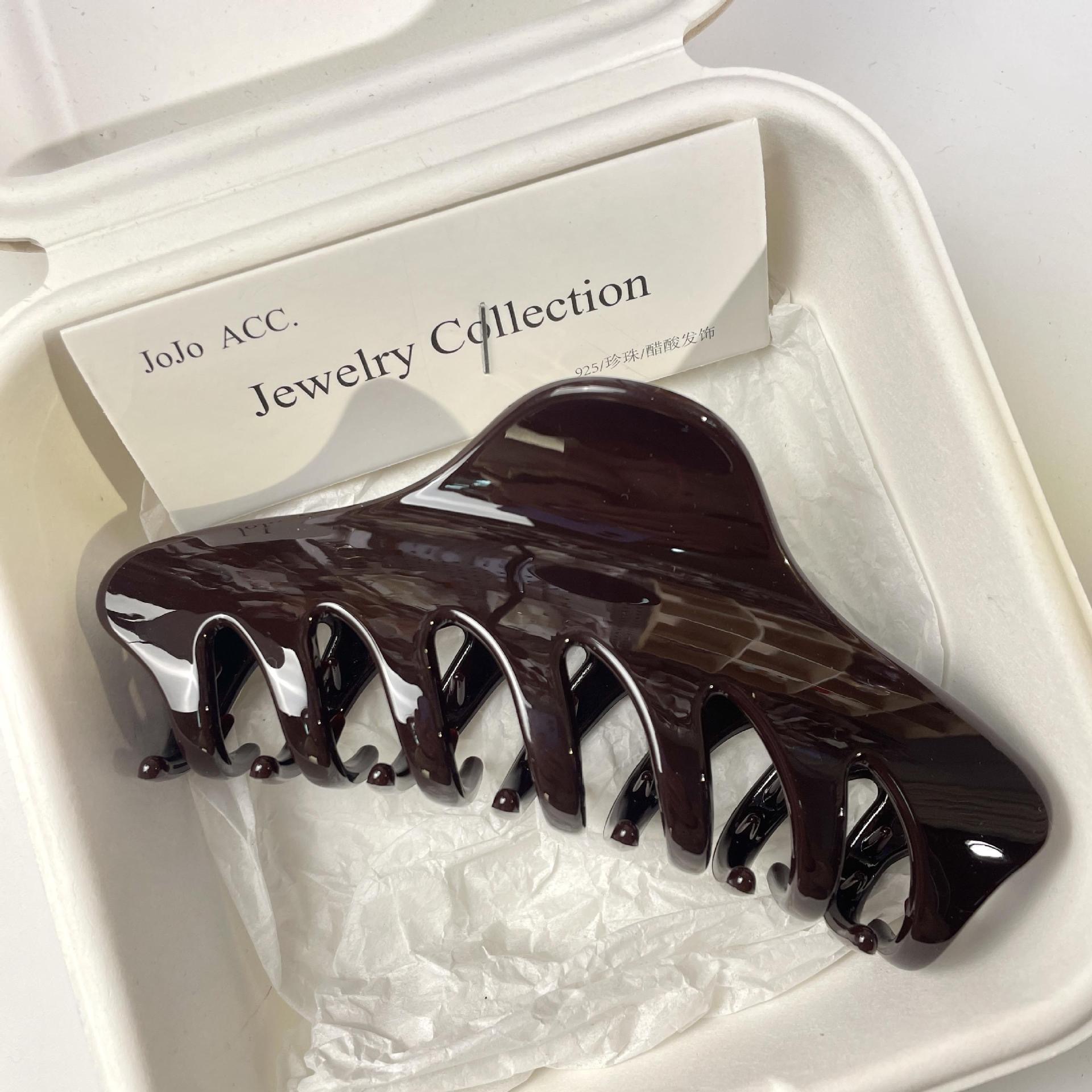 Chocolate brown serrated dragon bone