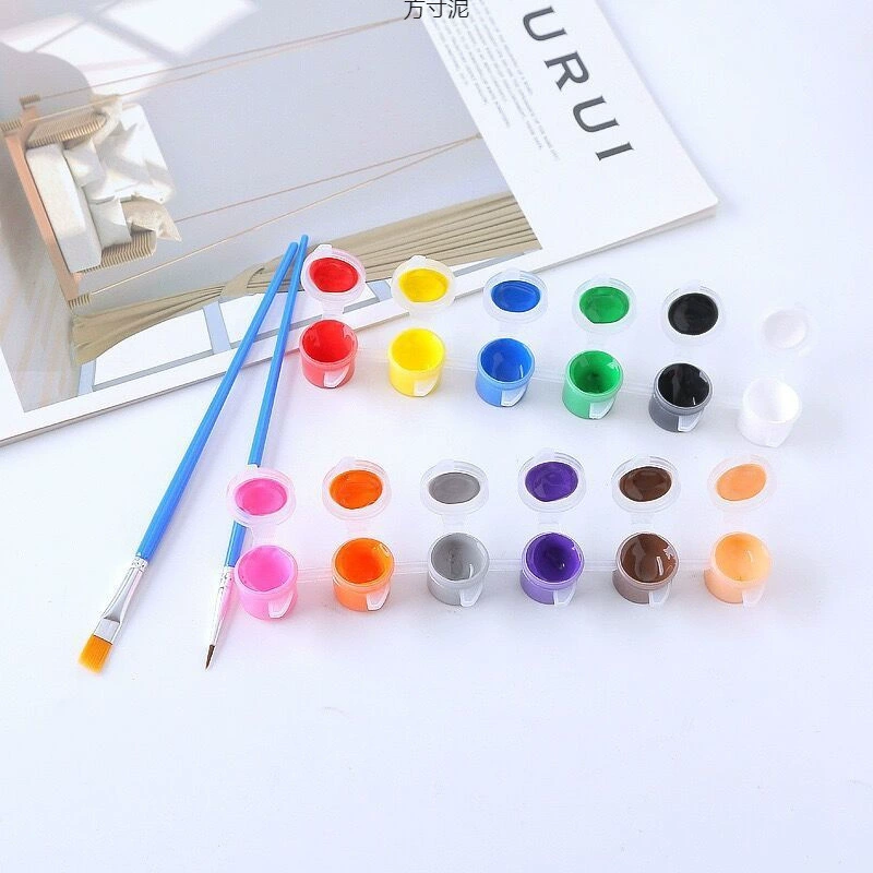 12-цветная цветная краска 2ml6 цвет 8-цветный набор для детей diy граффити картины можно мыть акварельные краски оптом