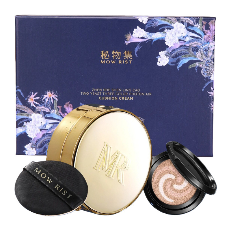 [Prohibited for E-Commerce] Mwj Zhen Luxe Ginseng Grass Double Yeast Three-Color Photon Cushion Cream