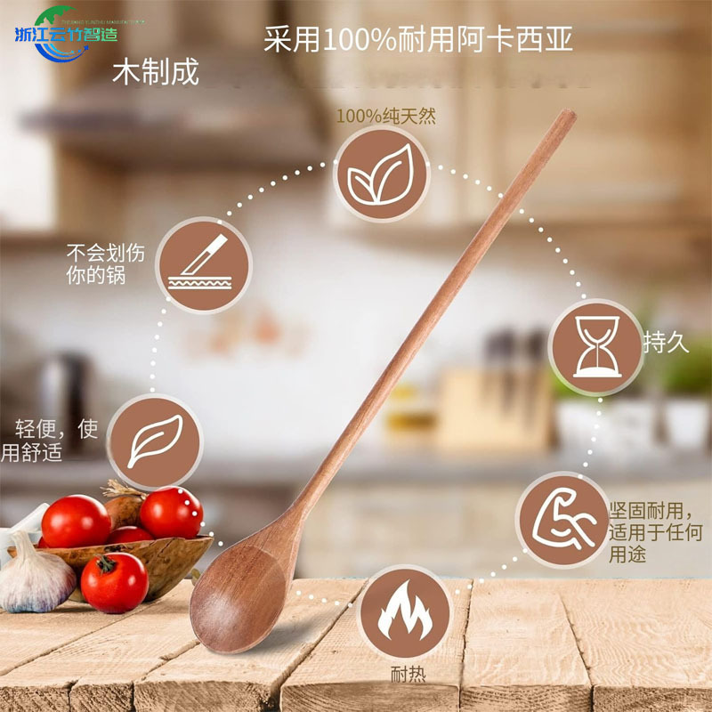 Cucharas de madera de mango largo cucharas de madera cucharas