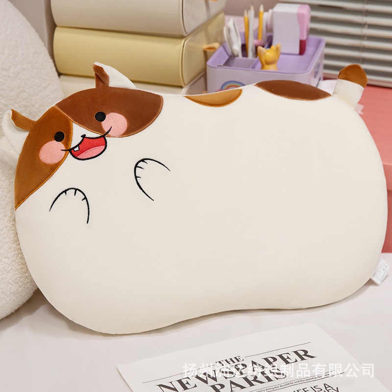 Círculo animado almohada de león marino almohada columna cervical almohada de protección del cuello para dormir almohada única para niños estudiantes dormitorio almohada núcleo