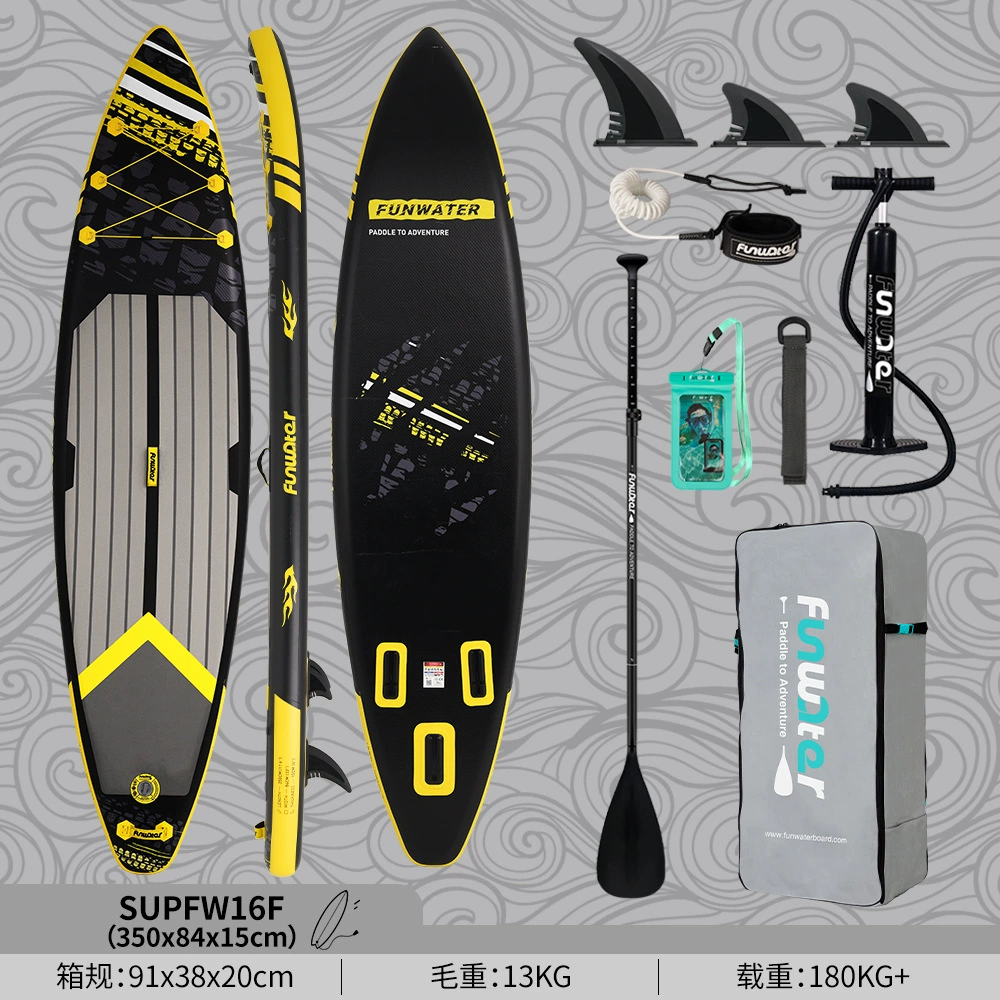 Надувная SUP Funwater для серфинга-стэнд-ап, варианты 335–385 см с веслом/сиденьем/основанием под камеру