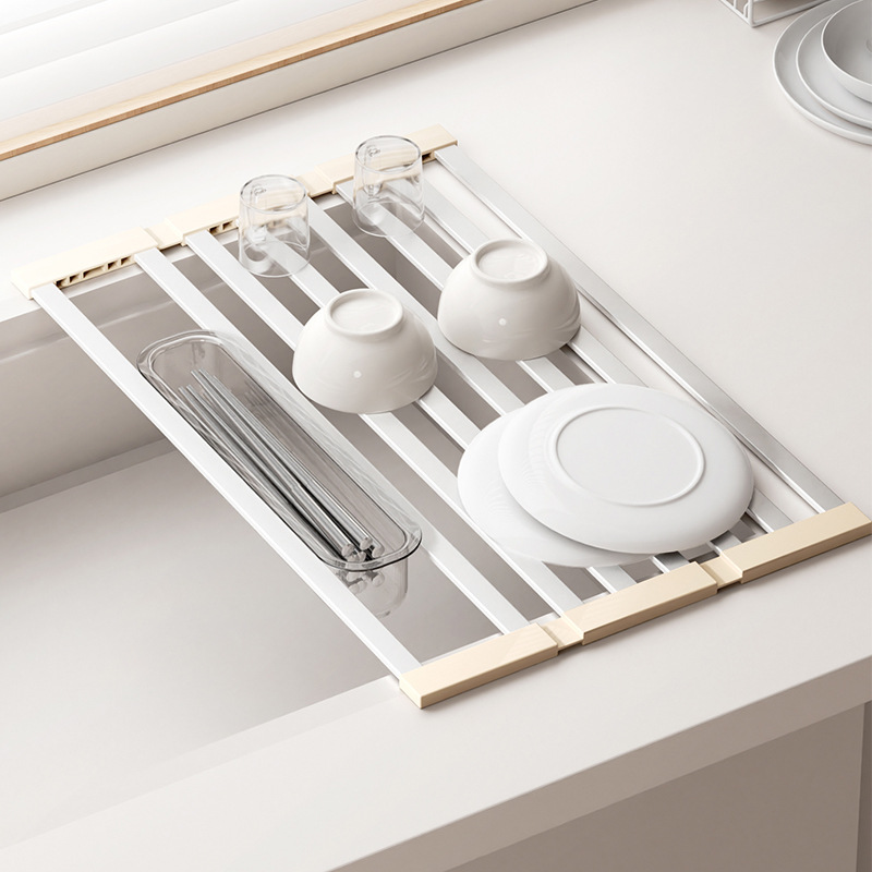 fregadero plegable drenaje rack cocina piscina doméstica palillos almacenamiento rack platos de lavado de verduras drenaje rack platos