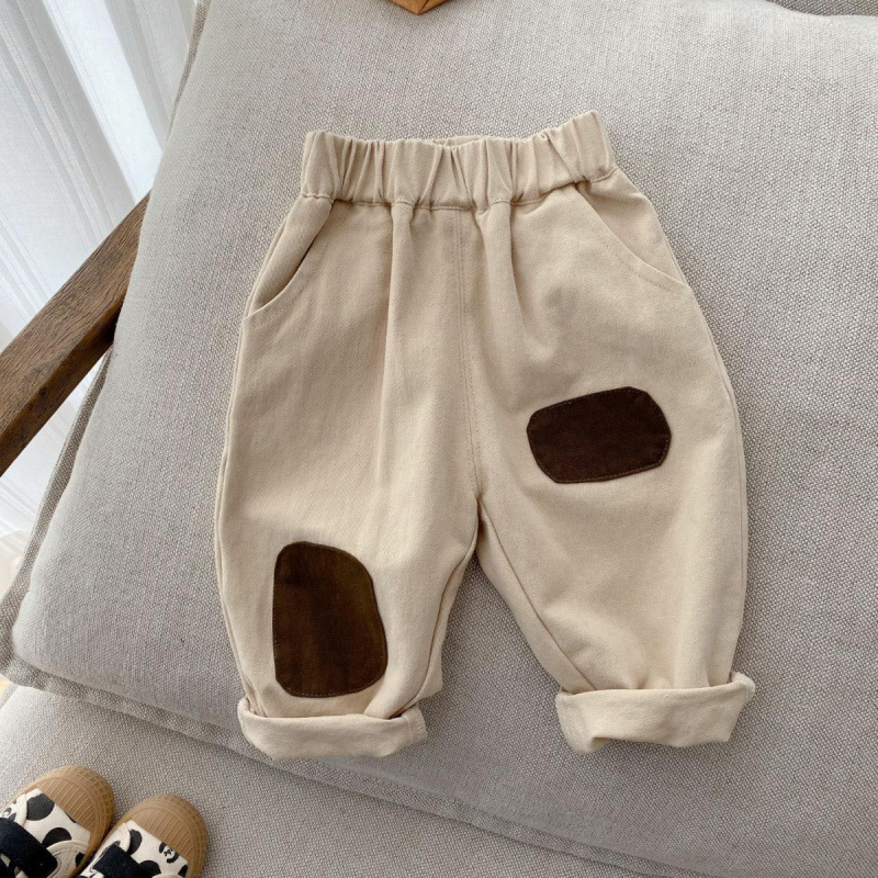 子供用カジュアルズボン春と秋の薄いタイプの男の子の純綿のゆったりした長ズボンの子供の赤ちゃんの韓国版の洋風の服装のズボン|undefined