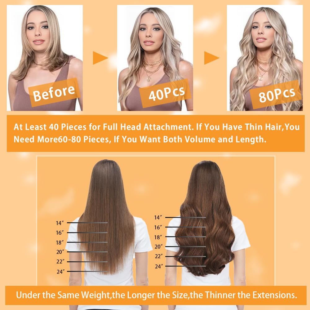 Extensión de cabello de película de cabello real 14 pulgadas 20 piezas 1B mujeres negras naturales sin rastro invisible image 5