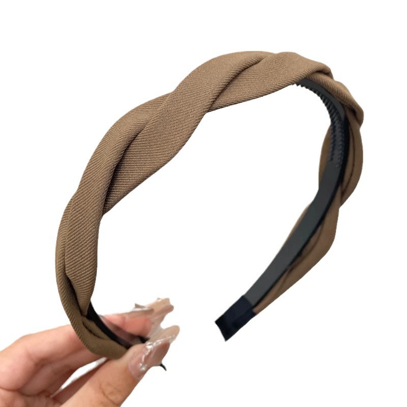 Bandas de cabello para mujeres de alto nivel, estilo extranjero, bandas de cabello de moda, cráneo alto para salir, bandejas de cabello de presión de cabello para lavar la cara, bandas de cabello