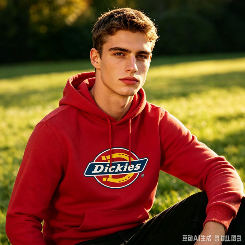 Cross-border Amazon spring and autumn drop-shoulder loose-fitting polyester solid color hooded sweatshirt for men and women, couple's pullover long-sleeve shirt