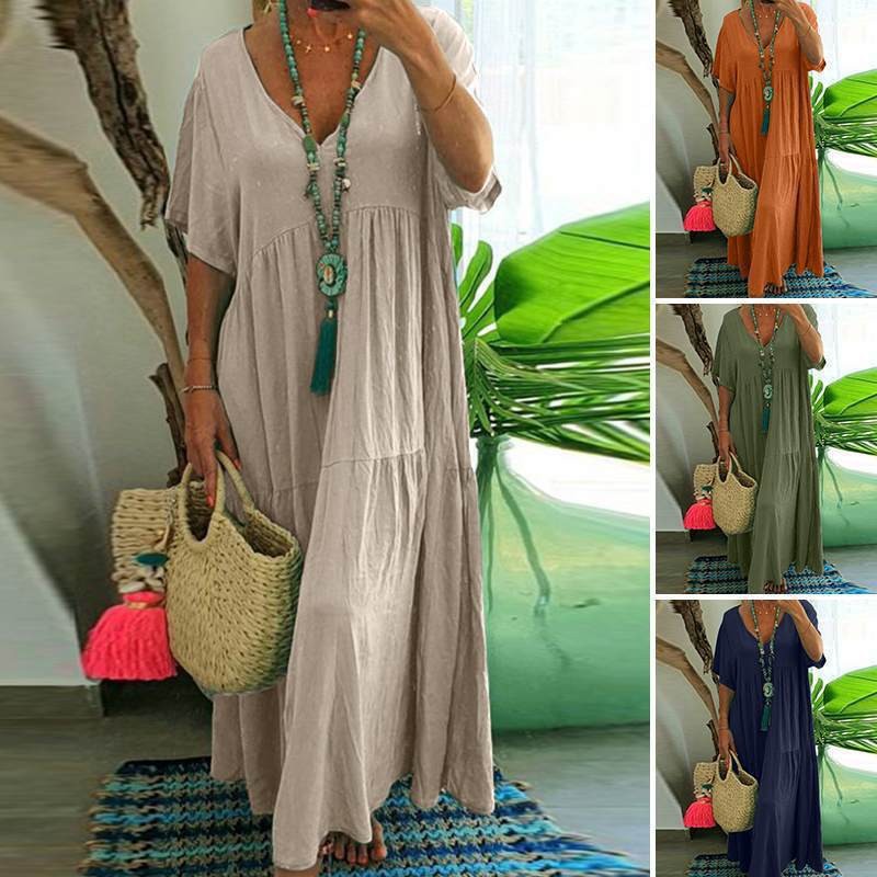 Summer multicoloured long dress