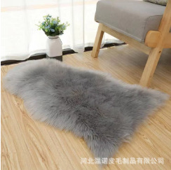 フェイクウールカーペット リビングルーム 白 ロングファー 子供用マット ベッドサイドマット 寝室 ファーマット ホームフロアマット バルコニー