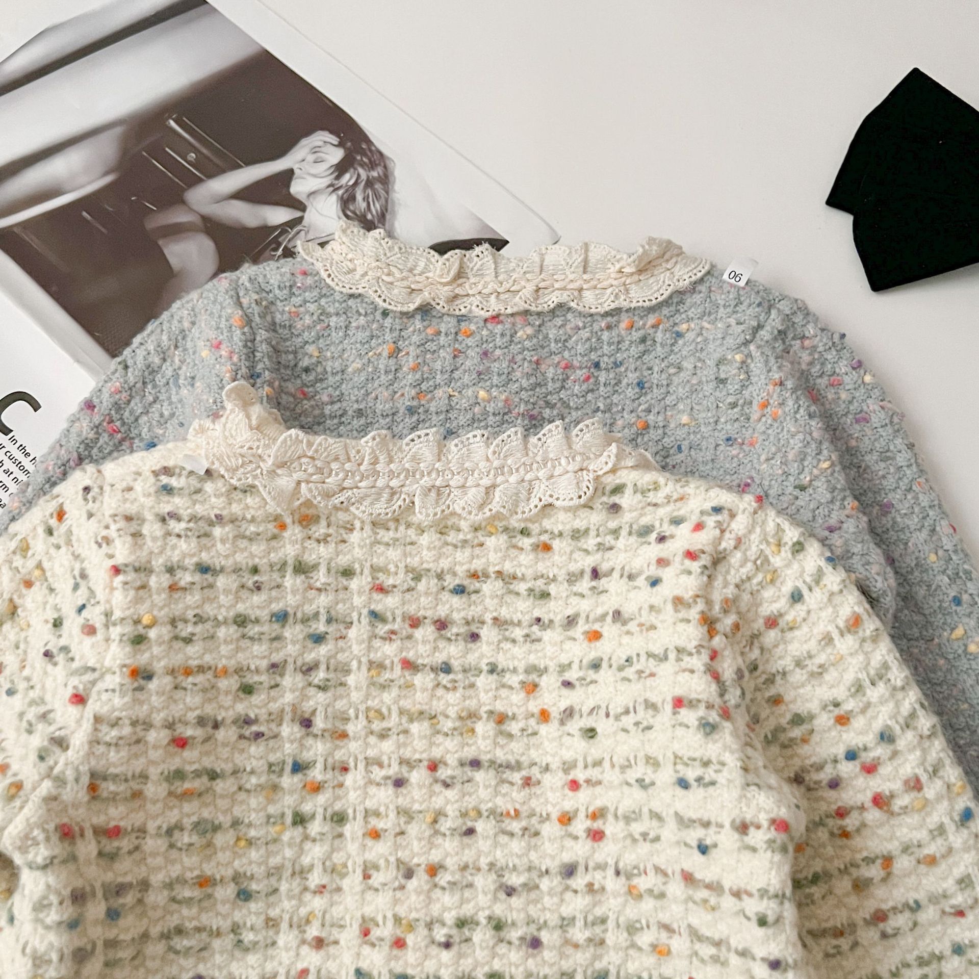 Baby Mädchen Strickset Im Fragrant Style Modische Kinderkleidung_voghion.com