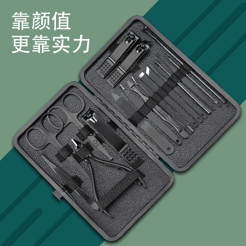 Set de Cortaúñas y Herramientas de Uñas 18 Piezas