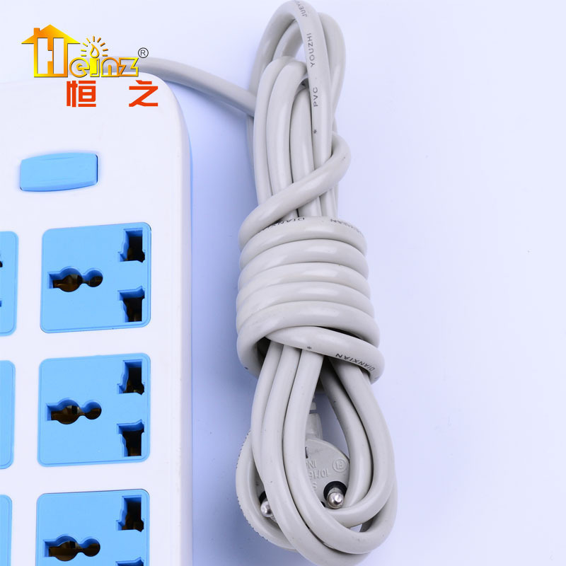 Nuevo enchufe A83 azul multifuncional conmutador de cable de extensión móvil de alimentación placa de conexión de enchufe al por mayor