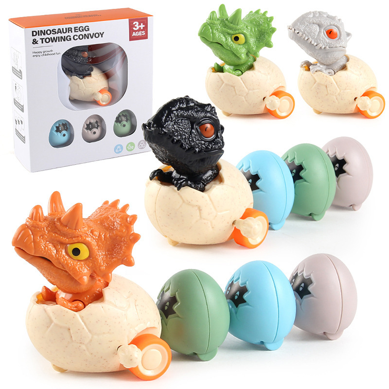 Cross-Border Export of Kidsren's Wind-Up Dinosaur Egg Toys, Inertia Magnetic Sliding Belt with Three Baby Dinosaur Cars Cross-Border Export of Kidsren's Wind-Up Dinosaur Egg Toys, Inertia Magnetic Sliding Belt with Three Baby Dinosaur Cars