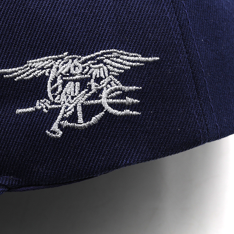Embroidered Letters Tactical Baseball Cap Unisex Cotton Denim Peak_voghion.com