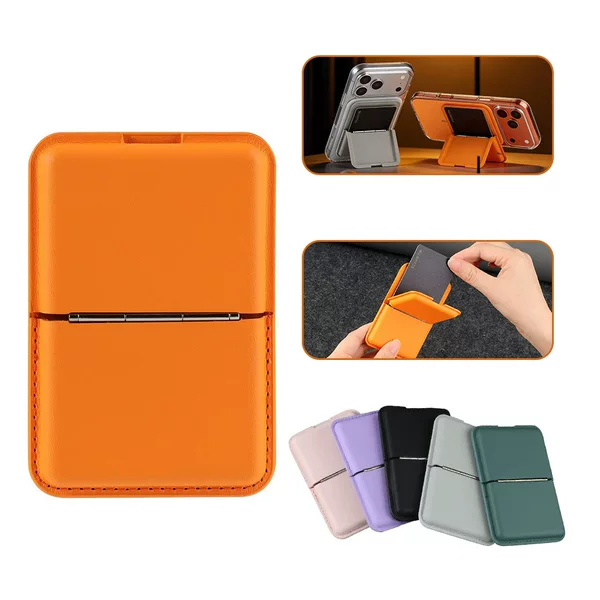 Suitable for cross-border use, MagSafe magnetic flip card holder, leather card case, magnetic folding card case for Apple phones