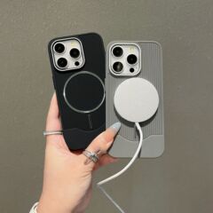 瓦楞适用苹果17Promax肤感细圈磁吸手机壳iPhone16时尚15防摔防滑