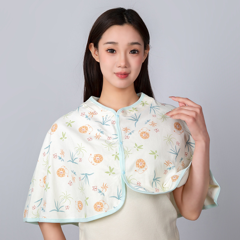 【かわいい淘】夏の産婦月子ストール単層純綿薄手防風マント肩保温座月子|undefined