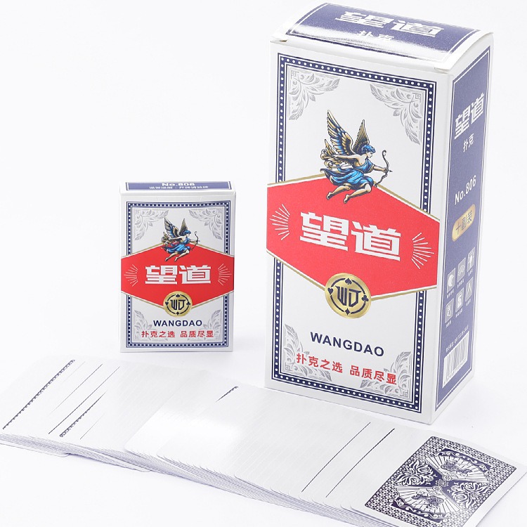 Wangdao 806 poker pescado endurecido impermeable al desgaste doméstico pesca sala de poker con 10 cartas voladoras