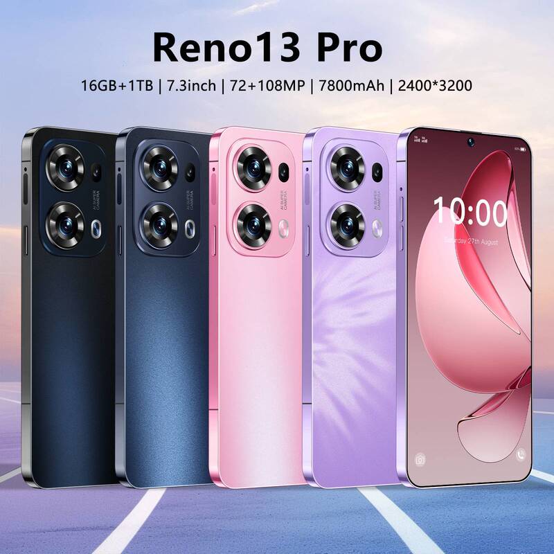 New Reno13 Pro cross-border mobile phone 2 16G 6.8incell medium hole screen smart foreign trade mobile phone source