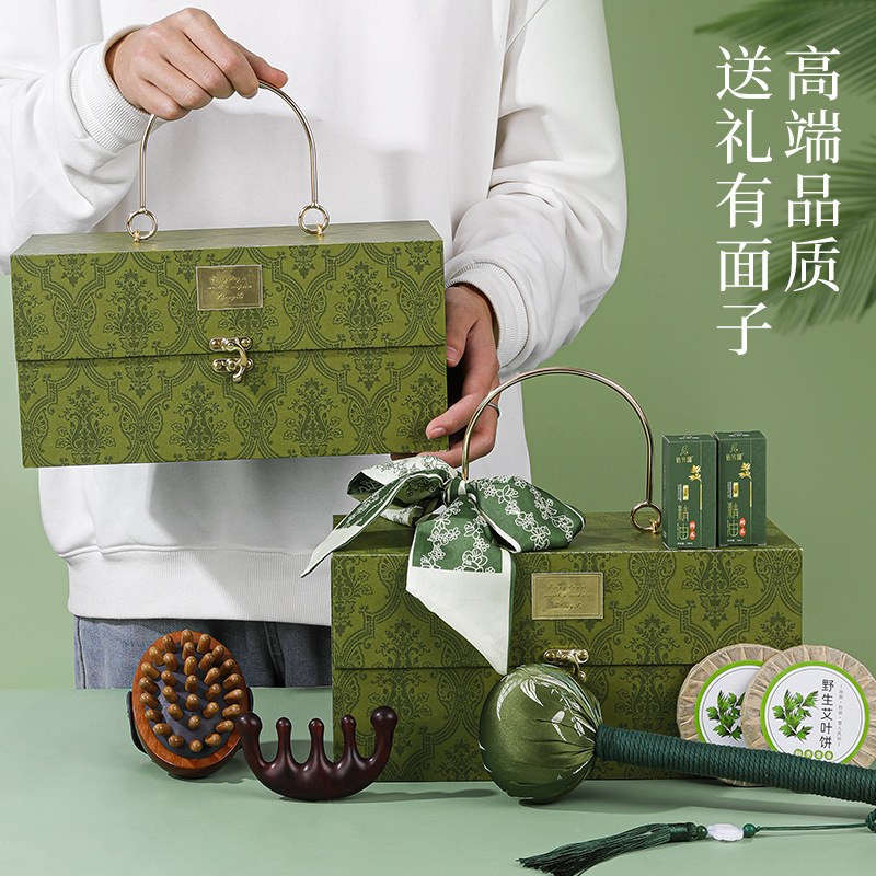 Regalos del Festival del Bote del Dragón Masaje práctico de ajenjo Golpeador de masaje de sándalo de alta calidad Masajeador facial de cinco garras