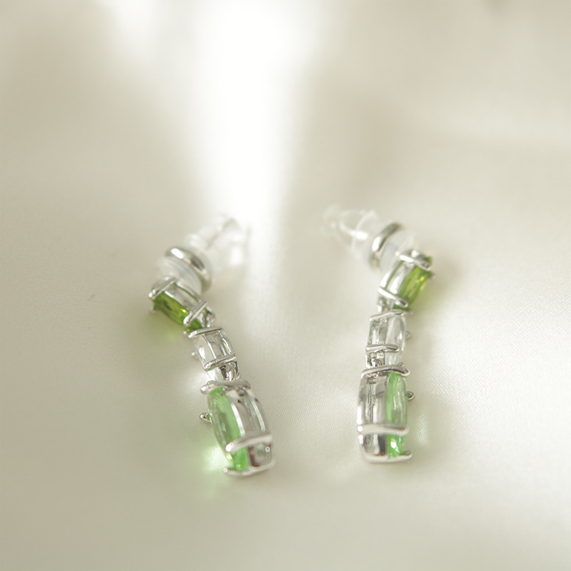 1 Paire Élégant Style Simple Gland Le Cuivre Zircon Boucles D'oreilles display picture 4