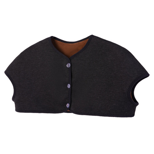 Warm Men and Women Double-Layer Thick Shoulder Jacket Small Waistcoat Skin-Friendly Coffee Fleece Close-Fitting Autumn and Winter Back Support