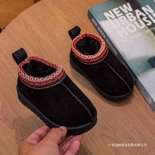 Autumn/Winter New Arrival Korean Style Fashion Fleece All-Season Children's Snow Boots Baby Cotton Boots for Boys and Girls Four-Season Short Boots