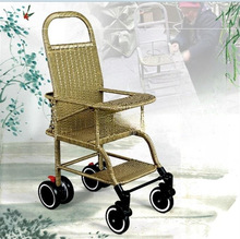 婴儿藤椅小孩仿藤竹编夏季推车小推车仿轻便竹子推车儿童推车推车