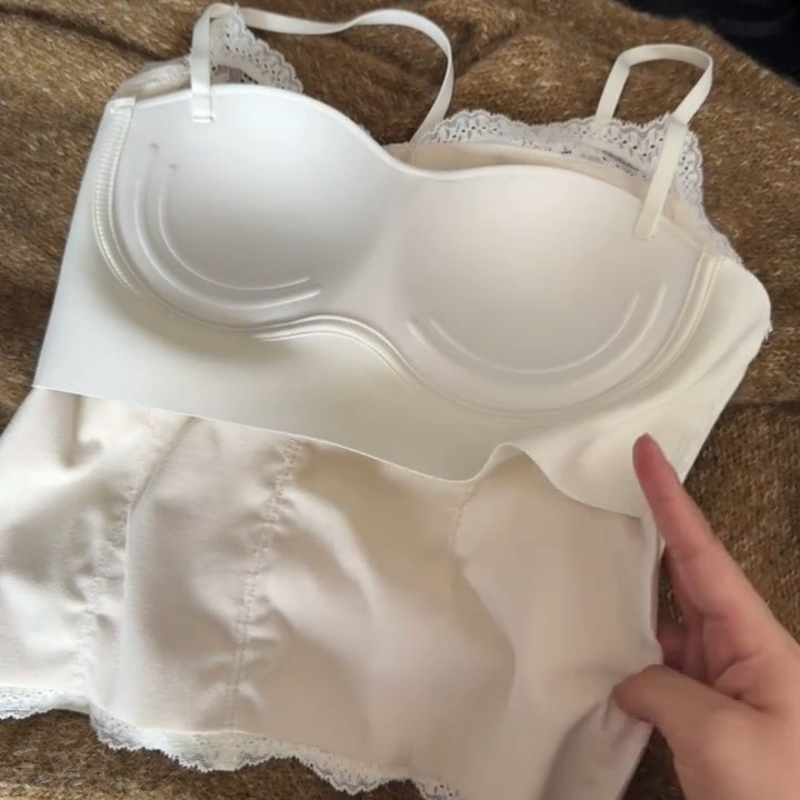 Puramente luchar ropa interior de encaje caliente de mujer molido chaleco de cinturón sin sujetador delgado y delgado con la parte superior de base