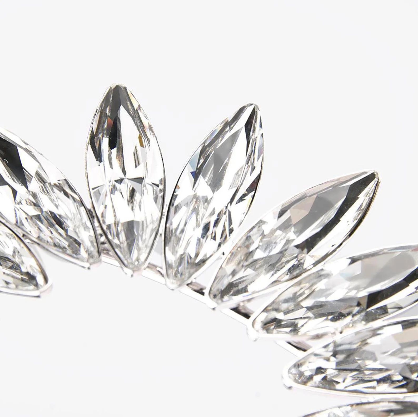 Cross-border nuevo cabello de ojo de caballo personalidad tocado de diamante de novia accesorios de combinación mujer banda de pelo