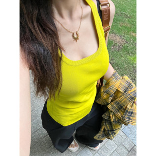 Sexy Sexy Little Camisole Women's Outer Wear 2025 Summer New Casual Versatile Sleeveless Inner Top Trendy