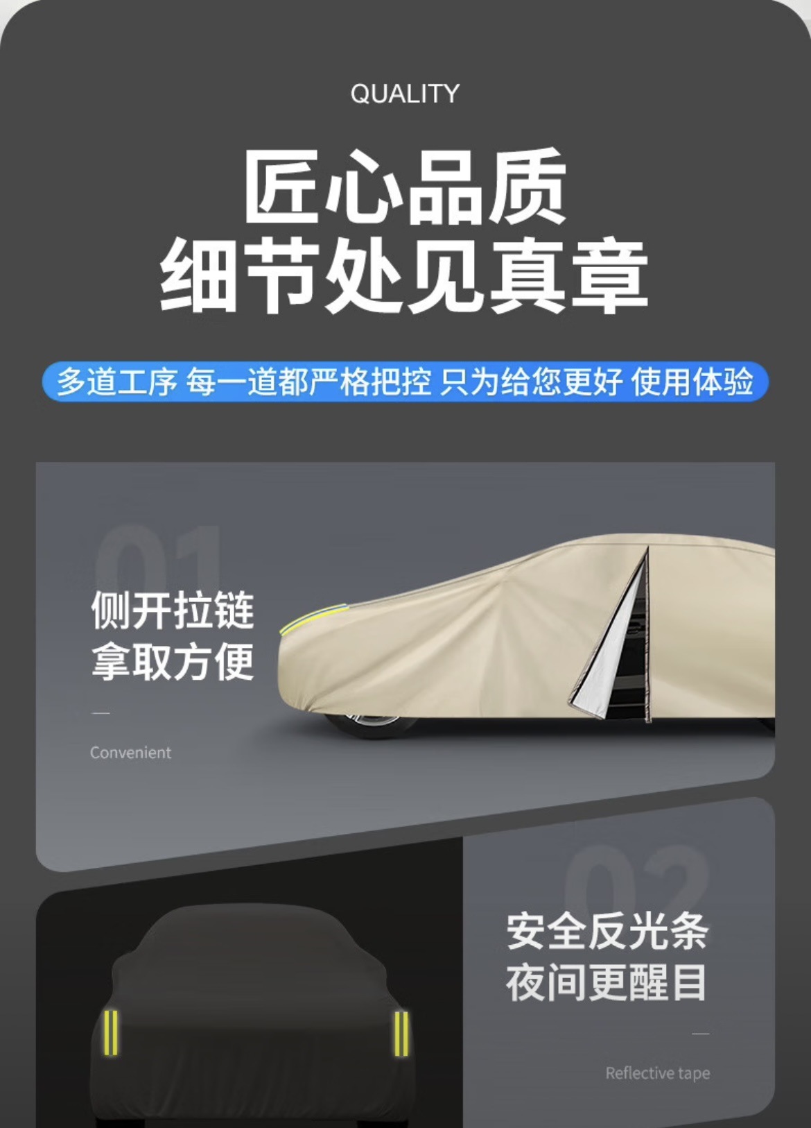 Genuine Oxford Cloth Car Cover, Full Cover, Thickened, Rainproof, Sunshade, Sun Protection Cover, Suitable for All Seasons, Special Car Cover