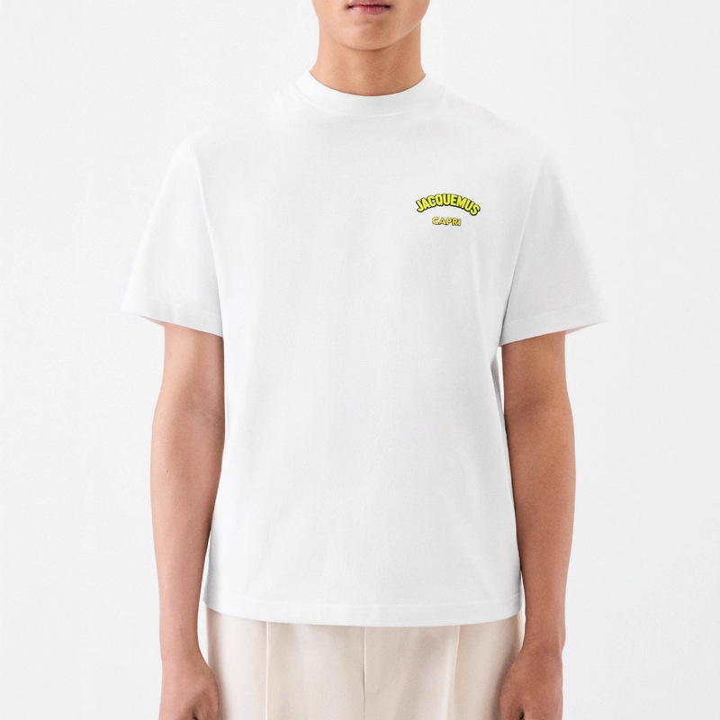 Cross-Border 25 Years Summer New Casual Round Neck Short-Sleeved T-Shirt for Men and Women, Simple and Fashionable Jacquemus Top Cross-Border 25 Years Summer New Casual Round Neck Short-Sleeved T-Shirt for Men and Women, Simple and Fashionable Jacquemus Top