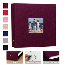 曼妮彩    布面铁夹16寸diy粘胶标本收纳相册Photo album跨境现货