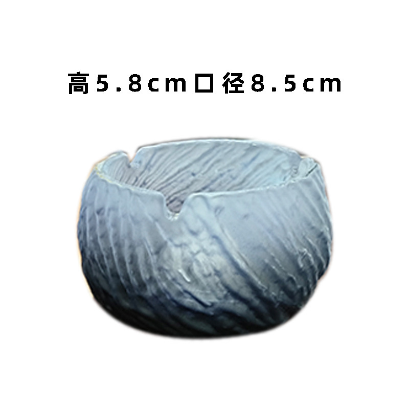 Cenicero de vidrio de cristal, sala de estar para el hogar, cenicero de oficina, adornos pequeños de alta gama, taza de humo de ceniza antivoladora redonda ciclónica