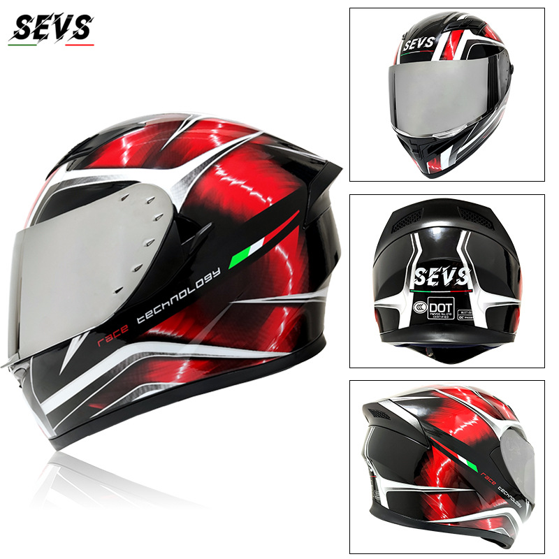 블랙 레드 허리케인 실버 도금 거울