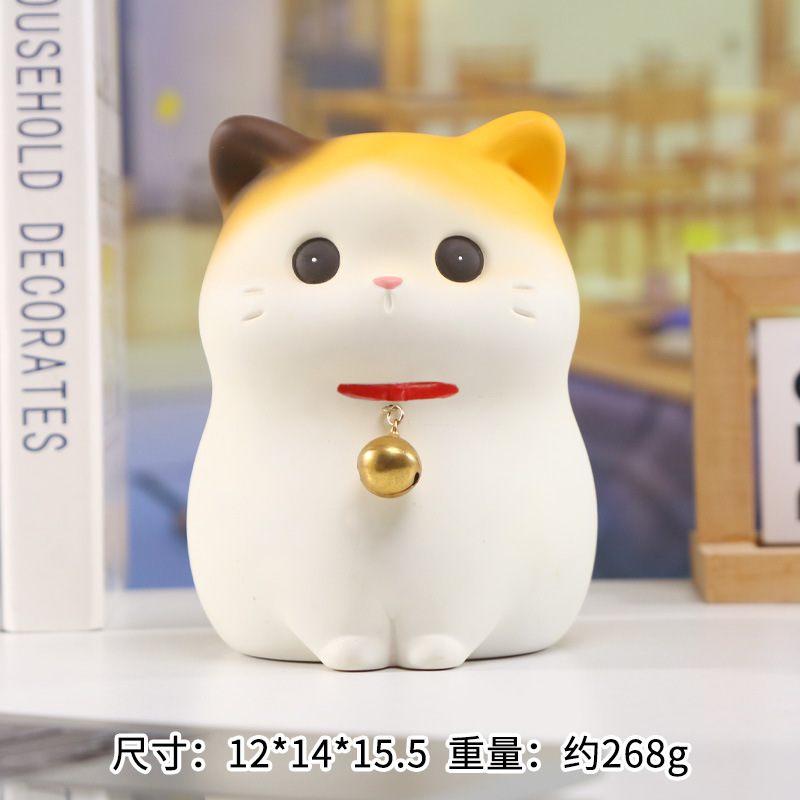 卡通猫猫桌面摆件 福瑞猫猫中号摆件萌创意设计可爱萌趣存钱罐|undefined