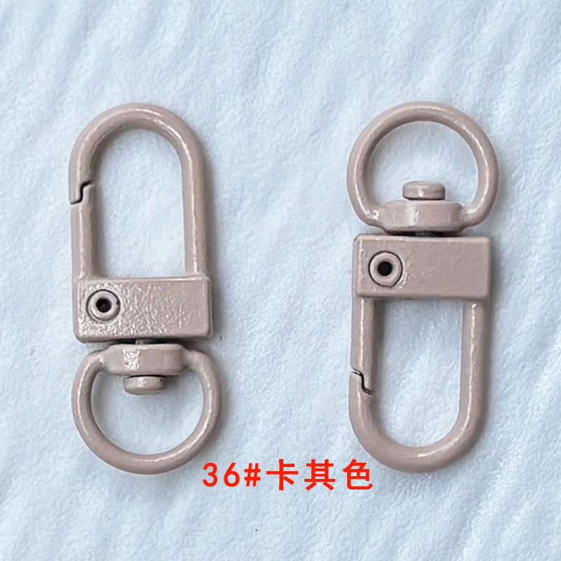 烤漆三分小门扣彩色钥匙扣饰品配件U形弹簧扣挂扣现货糖果色8字扣|undefined