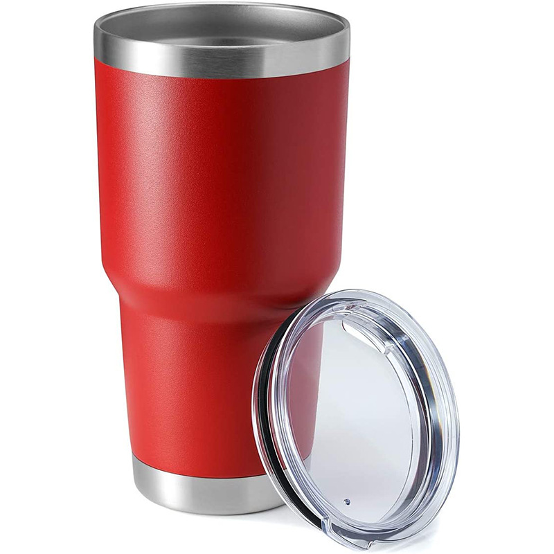 Comercio exterior transfronterizo taza de helado de coche 30oz taza de café doble 304 de acero inoxidable taza de aislamiento de cerveza de paja