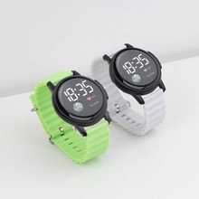 新款地球学生夜光LED简约按键款男女情侣小众夜光运动电子手表ins