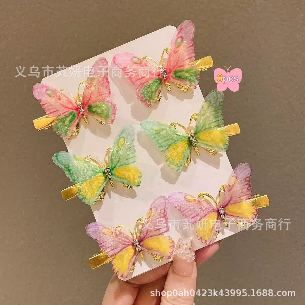 Cross-border new style realistic butterfly hair clips, super cute colorful duckbill clips for girls and babies, side bangs hair accessories wholesale