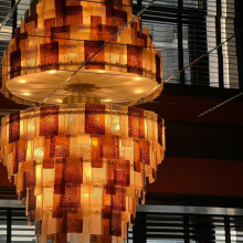 售楼部沙盘灯大吊灯酒店大堂水晶灯奢华别墅会所大厅非标定制工程