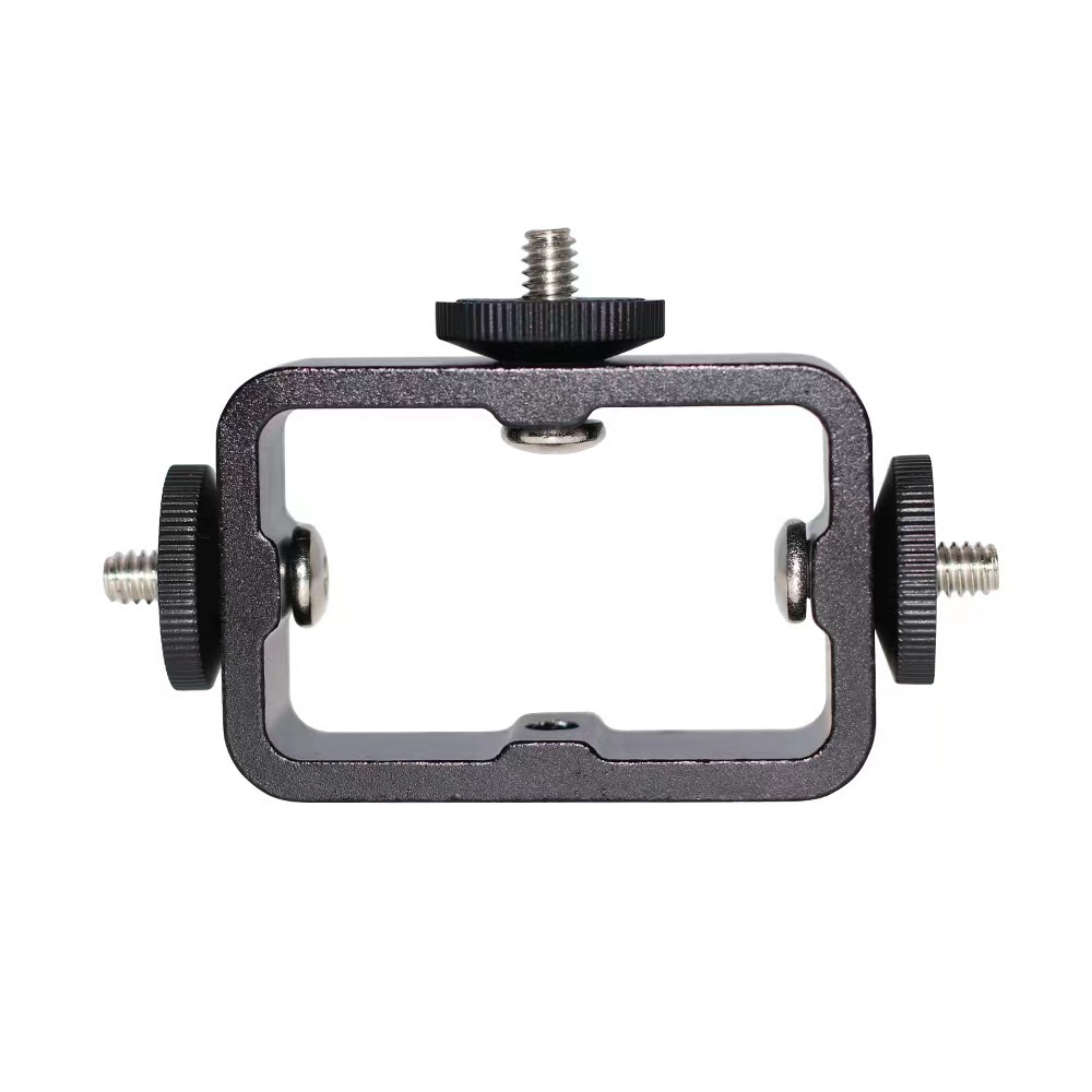 Three-position artifact mobile phone metal clip live broadcast bracket accessories anchor multi-function square PTZ solid Universal