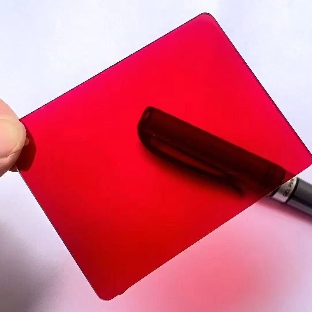 彩色半透明亚克力板定制UV打印有机玻璃板红色激光加工雕刻折热弯