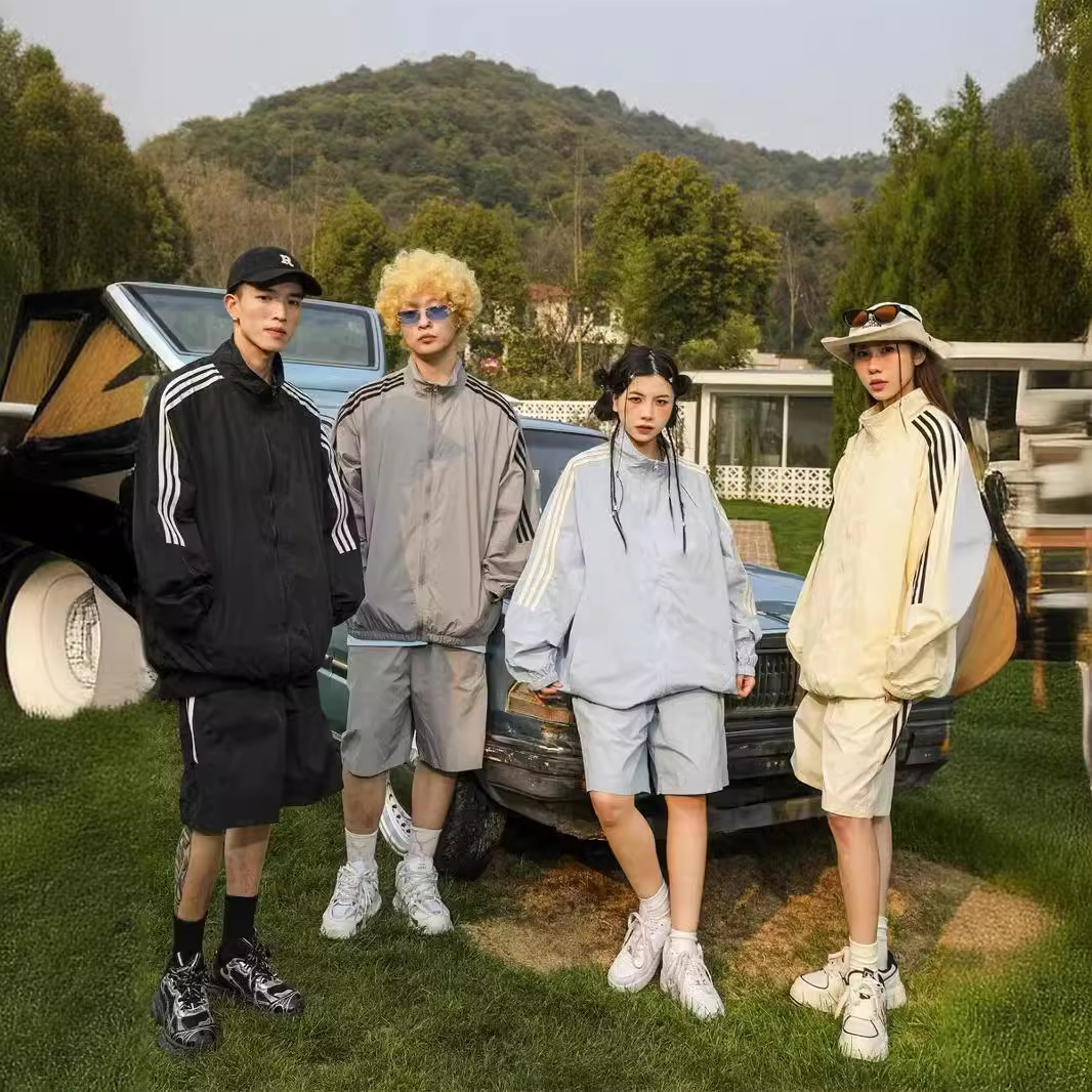 夏季新款美式短裤男潮牌薄款设计感小众宽松大码运动休闲五分裤子