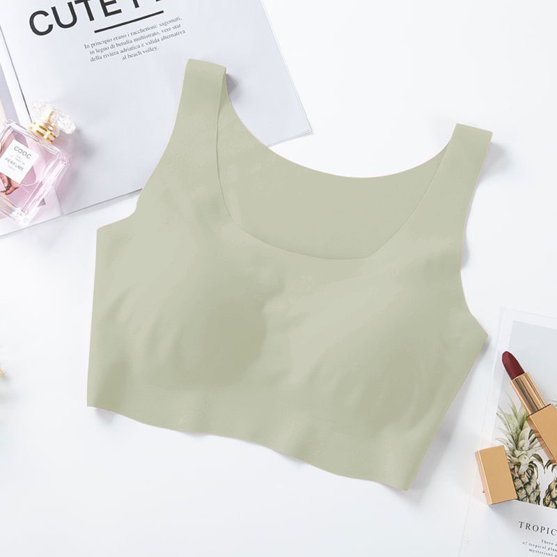 Sujetador de chaleco sin anillo de acero del mismo estilo de Corea del Sur sujetador de seda de hielo sin costuras